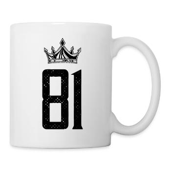 81 Number crown - Mug - white - Right