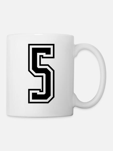 5 Number number - Mug - white