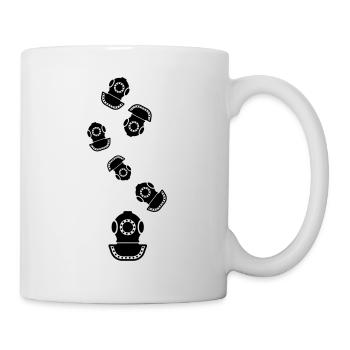 Taucherhelm Tauchen symbol - Tasse - Weiß - Rechts
