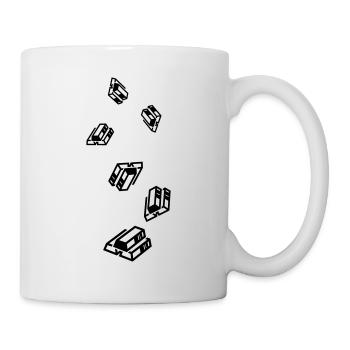 Icône Silhouette dorée - Mug blanc - blanc - Droite