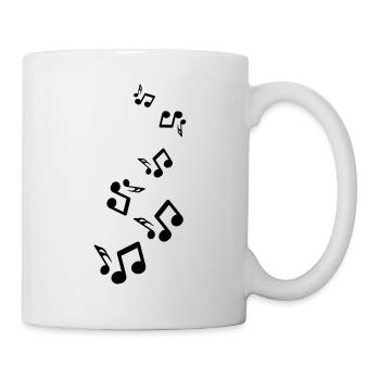 Musiknoten zeichen - Tasse - Weiß - Rechts
