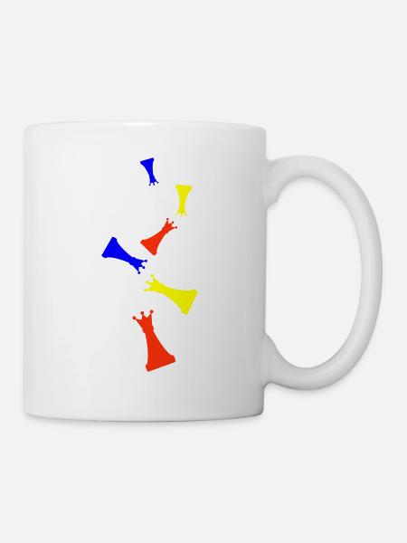 Schachfigur Königin - Tasse - Weiß