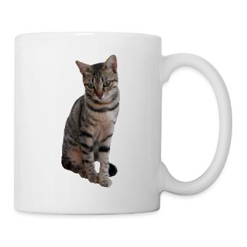 Katze Kätzchen Tigerkatze Katzenshirt Geschenk - Tasse - Weiß - Rechts