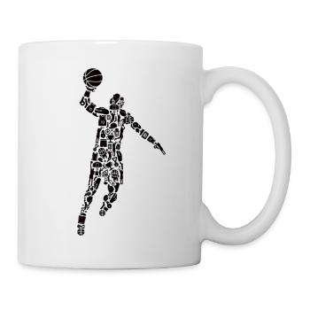 Symboles de basket-ball Enfants Garçons Basketball - Mug blanc - blanc - Droite