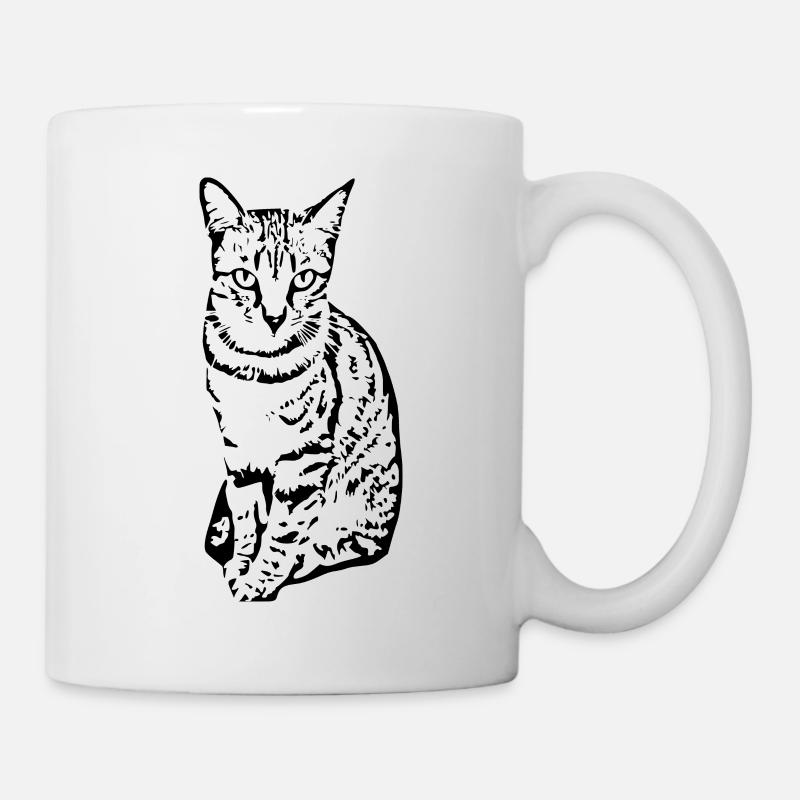 Chat Chaton Tigre Chat Chat Chat Cadeau - Mug blanc - blanc