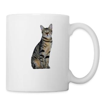 Katze Kätzchen getigert Tigerkatze - Tasse - Weiß - Rechts