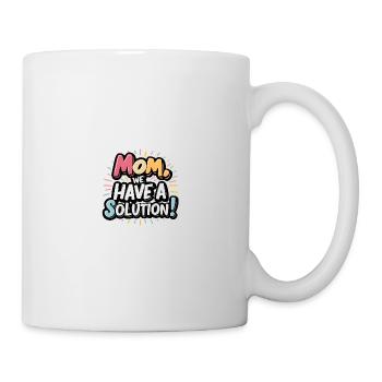 Maman, nous avons une solution - Mug blanc - blanc - Droite