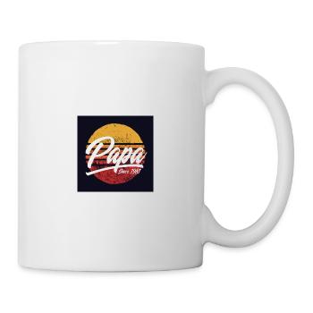 Papa seit 1981 Vintage-Retro-Vatertagsgeschenk - Tasse - Weiß - Rechts