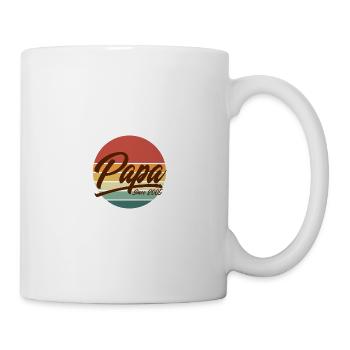 Papa Since 2005 Retro Sunset Fatherhood - Mug - white - Right
