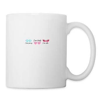 lunettes de soleil, lunettes, cool, fantaisie, nerd, vintage, cœur - Mug blanc - blanc - Droite