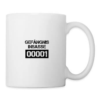 Gefängnis Insasse Häftling Partnerlook Kostüm Fun - Tasse - Weiß - Rechts