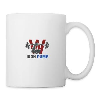 Iron Pump Krafttraining Emblem - Tasse - Weiß - Rechts
