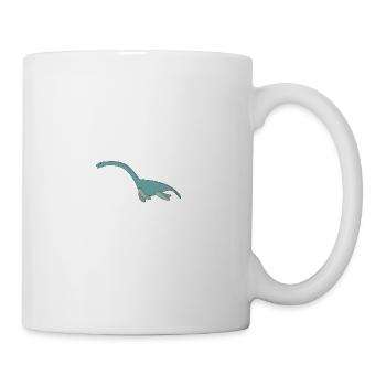 monstre drôle de bande dessinée dinosaures cadeaux Nessie - Mug blanc - blanc - Droite
