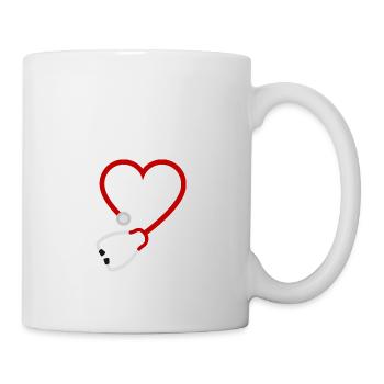 Stethoskop I heart Medicine - Tasse - Weiß - Rechts