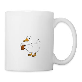 Canard à la bière - Mug blanc - blanc - Droite