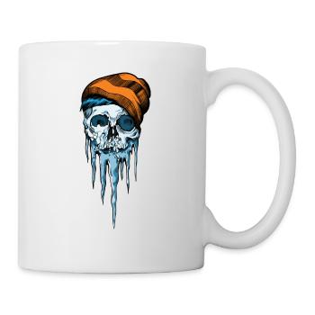 Crâne neige - Mug blanc - blanc - Droite