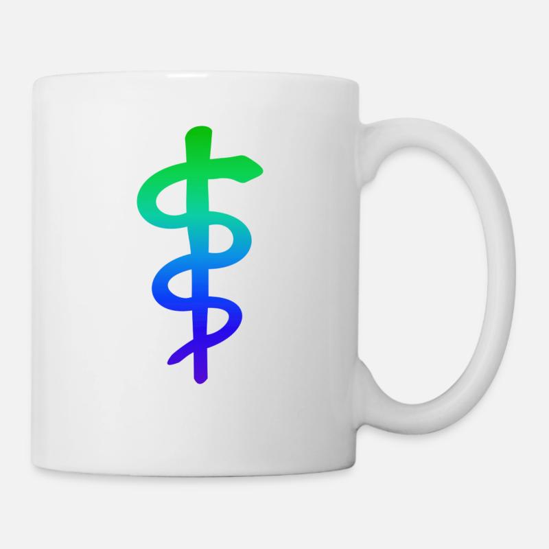 Médecine | Esculape | Tige d'Asclépios - Mug blanc - blanc