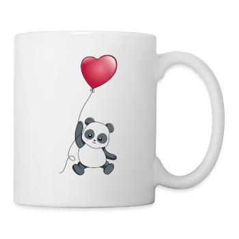 panda coeur - Mug blanc - blanc - Droite