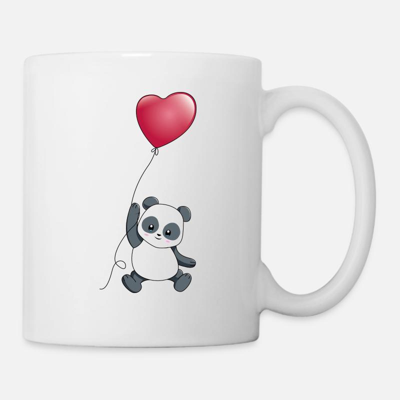 panda coeur - Mug blanc - blanc