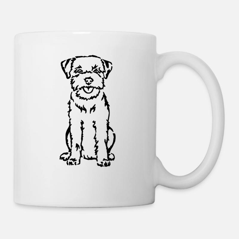 Border Terrier - Tasse - Weiß