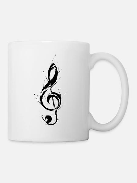 Violinschlüssel Musik - Tasse - Weiß