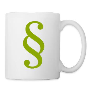 Jura Rechtsanwalt Paragraph Jurist Gericht Gesetz - Tasse - Weiß - Rechts