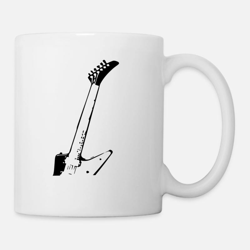 Guitare électrique - Mug blanc - blanc