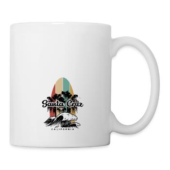 Santa Cruz California retro vintage - Mug - white - Right