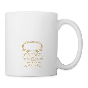Geb Retro Vintage Blanko - Tasse - Weiß - Rechts