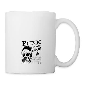 Punk seit 2008, Punks Not Dead, 16 Jahre alt und - Tasse - Weiß - Rechts