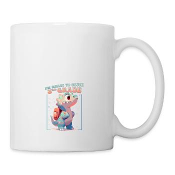 Cute Dinosaur Kids Boys Girls - I'm Ready To - Mug - white - Right
