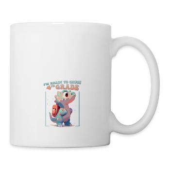 Rawr T Rex Dinosaur Kids - I'm Ready To Crush 4th - Mug - white - Right