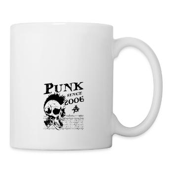 18 Jahre alt und immer noch Punk, Punks nicht tot, Punk - Tasse - Weiß - Rechts
