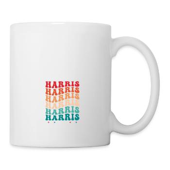 Groovy Couleurs du drapeau des États-Unis à Kamala Harris 2024 pour - Mug blanc - blanc - Droite