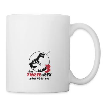 Birthday Boy Three Rex 3 Dinosaur 3 Year Old Kids - Mug - white - Right