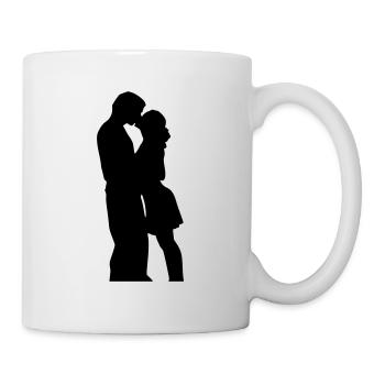 Couple amoureux baiser 17 - Mug blanc - blanc - Droite