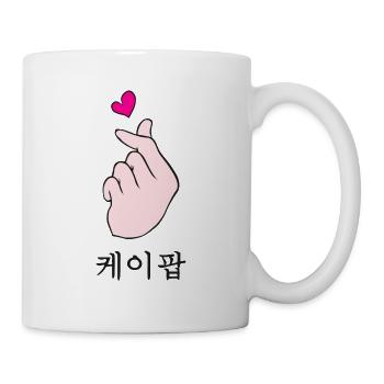 K-Pop Shirt | KPop Hand Symbol Cute Korean Music - Tasse - Weiß - Rechts
