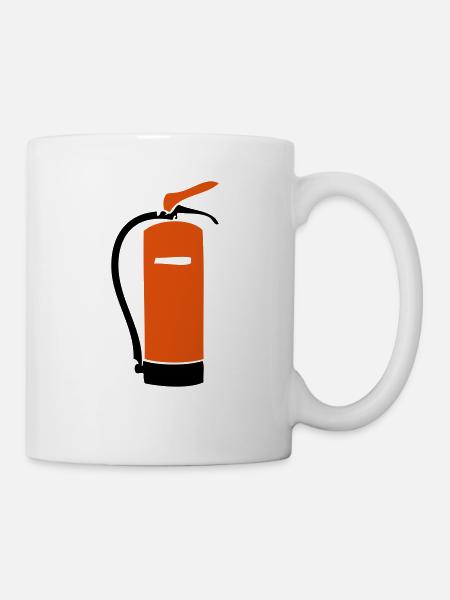 Feuerlöscher - Tasse - Weiß