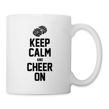 Keep Calm And Cheer On Gymnast Cheerleader Cheerle - Tasse - Weiß - Rechts