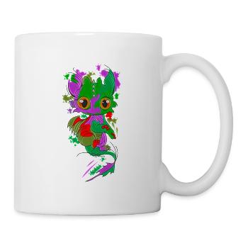 Bunter Baby Drache | Lustiger Drache Bunt - Tasse - Weiß - Rechts