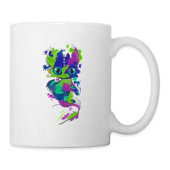 Bunter Baby Drache | Lustiger Drache Bunt - Tasse - Weiß - Rechts