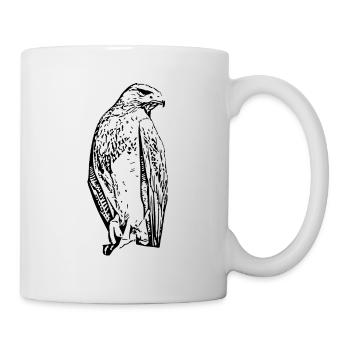Falken Vogel Vögel - Tasse - Weiß - Rechts