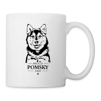Pomsky Dad Hunde Hund Wilsigns - Tasse - Weiß - Rechts