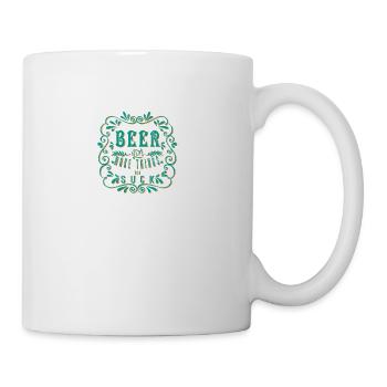 Bière fraîche La bière aide à rendre les choses pas suceres - Mug blanc - blanc - Droite