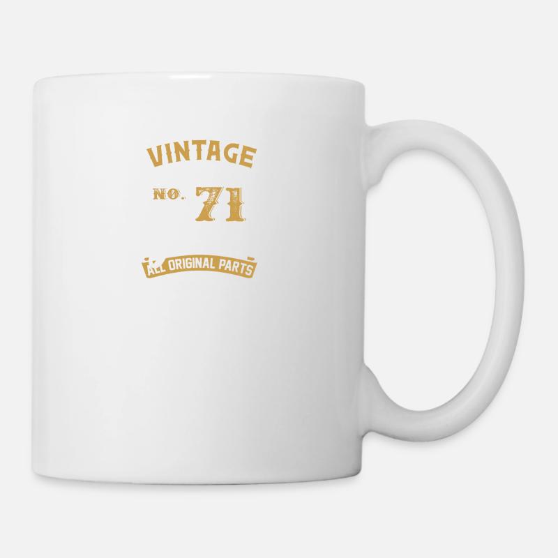 Vintage 71 Years Old All Original Part - Mug - white
