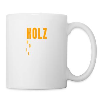 Holz - Tasse - Weiß - Rechts