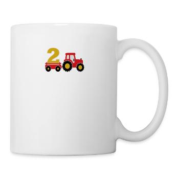 2 Jahre alt und LKW - Tasse - Weiß - Rechts