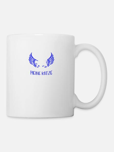 Katze - Meine Katze wartet im Himmel auf mich - Tasse - Weiß