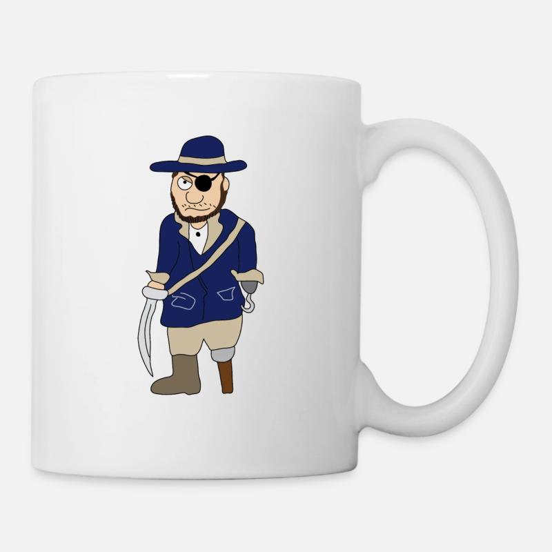 pirates | Pirate | patch oeil pirate jambe de bois - Mug blanc - blanc