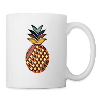 Happy Ananas Style - Tasse - Weiß - Rechts